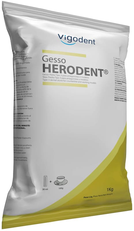 GESSO HERODENT TIPO III AMARELO  - VIGODENT